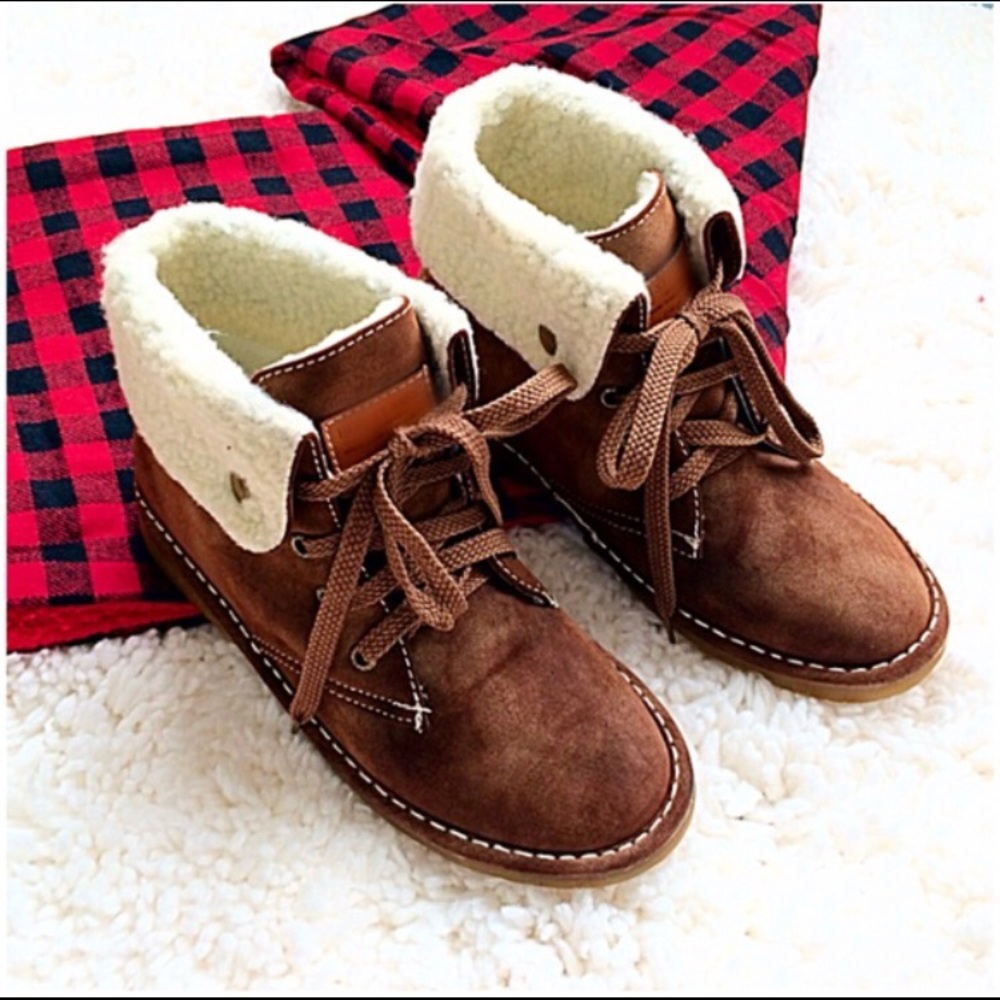 Sherpa lined booties